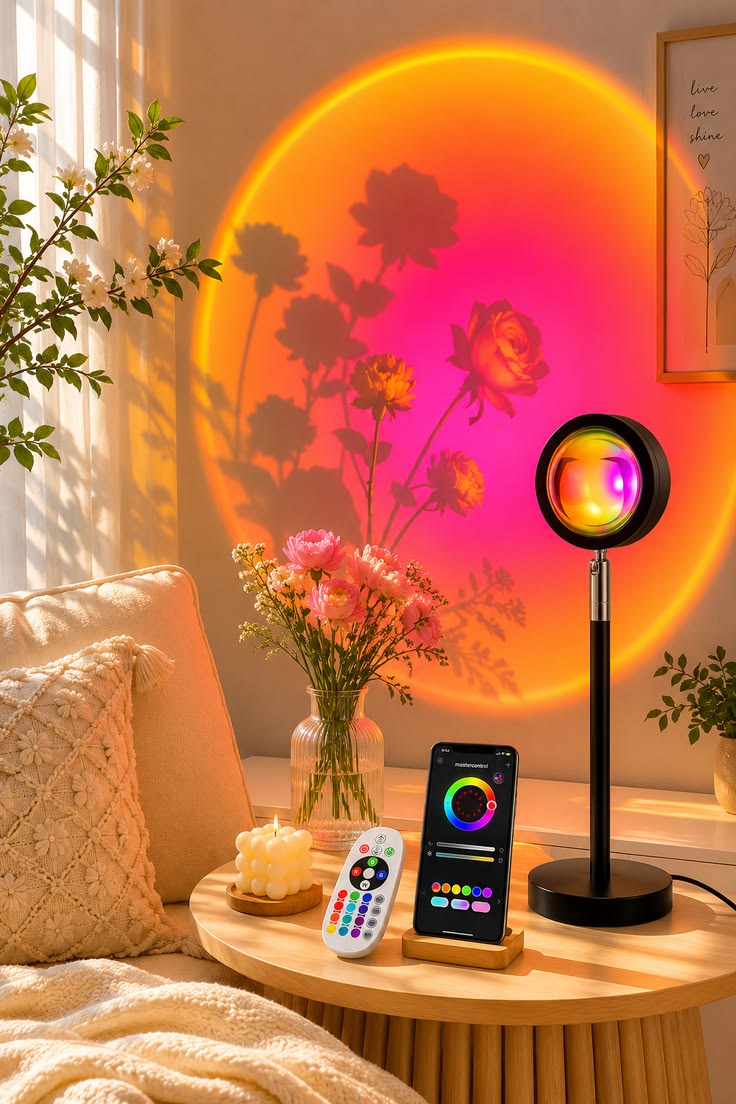 Simple noon-MoonlitDreams RGB Sunset Projection Lamp